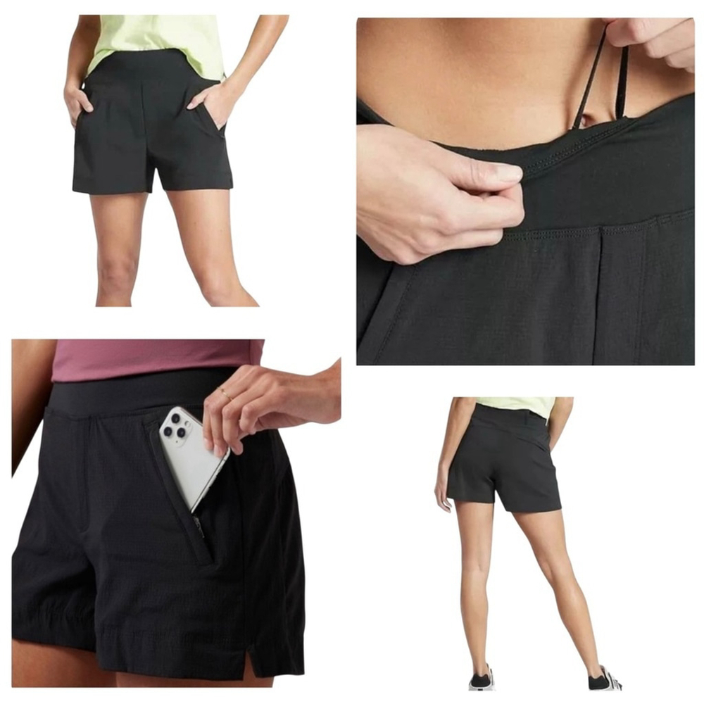 Athleta Size 2x Trekkie North Mid Rise Short Black NWT